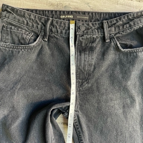 GRLFRND Hailey Low Rise Jeans In Sunset Strip Wash Slim Bootcut Hem Slits SZ 28 - Picture 9 of 16